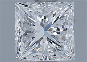 Picture of Natural Diamond 0.90 Carats, Princess with  Cut, D Color, VS1 Clarity and Certified by GIA