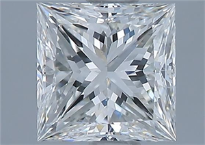 Picture of Natural Diamond 0.90 Carats, Princess with  Cut, H Color, VS1 Clarity and Certified by GIA