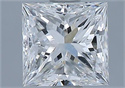 Natural Diamond 0.90 Carats, Princess with  Cut, F Color, VVS2 Clarity and Certified by GIA