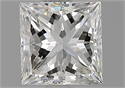 Natural Diamond 0.90 Carats, Princess with  Cut, H Color, SI1 Clarity and Certified by GIA