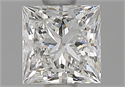 Natural Diamond 0.71 Carats, Princess with  Cut, F Color, VS1 Clarity and Certified by GIA