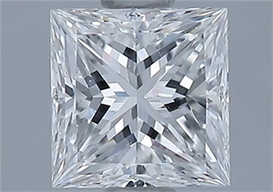 Foto Diamante Natural 0.71 quilates, Princesa , Color E, claridad VS2 y certificado GIA de