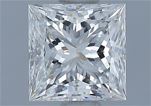 Picture of Natural Diamond 0.70 Carats, Princess with  Cut, J Color, IF Clarity and Certified by GIA