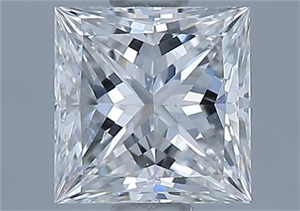 Foto Diamante Natural 0.70 quilates, Princesa , Color F, claridad VS2 y certificado GIA de