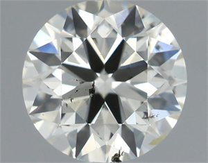 Picture of Natural Diamond 0.67 Carats, Round with Excellent Cut, J Color, SI2 Clarity and Certified by IGI