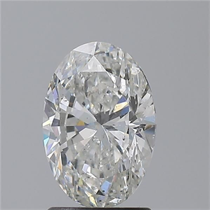 Picture of Natural Diamond 1.52 Carats, Oval with  Cut, G Color, SI2 Clarity and Certified by GIA