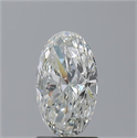Natural Diamond 1.55 Carats, Oval with  Cut, H Color, SI2 Clarity and Certified by GIA