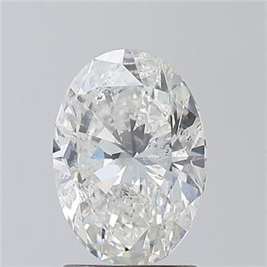 Foto Diamante Natural 1.52 quilates, Ovalado , Color H, claridad I1 y certificado GIA de