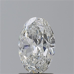Foto Diamante Natural 1.36 quilates, Ovalado , Color G, claridad SI2 y certificado GIA de