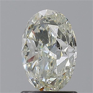 Picture of Natural Diamond 1.50 Carats, Oval with  Cut, K Color, SI1 Clarity and Certified by GIA