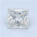 Natural Diamond 3.01 Carats, Princess with  Cut, H Color, VS2 Clarity and Certified by GIA