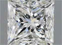 Natural Diamond 1.00 Carats, Princess with  Cut, H Color, VVS1 Clarity and Certified by HRD