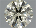 Natural Diamond 0.91 Carats, Round with Excellent Cut, N Color, VVS2 Clarity and Certified by IGI