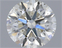Natural Diamond 0.41 Carats, Round with Excellent Cut, H Color, SI1 Clarity and Certified by IGI
