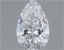 Natural Diamond 0.37 Carats, Pear with  Cut, D Color, VVS1 Clarity and Certified by GIA