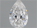 Diamante Natural 0.33 quilates, De pera , Color F, claridad SI1 y certificado GIA