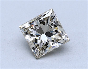 Foto Diamante Natural 1.12 quilates, Princesa , Color N, claridad SI2 y certificado GIA de