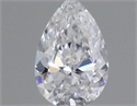 Diamante Natural 0.18 quilates, De pera , Color D, claridad VS2 y certificado GIA