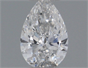 Natural Diamond 0.18 Carats, Pear with  Cut, D Color, SI1 Clarity and Certified by GIA
