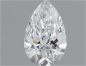 Natural Diamond 0.18 Carats, Pear with  Cut, D Color, VS2 Clarity and Certified by GIA