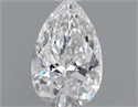 Natural Diamond 0.18 Carats, Pear with  Cut, E Color, VVS2 Clarity and Certified by GIA