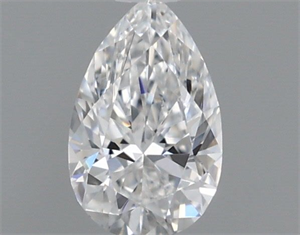 Picture of Natural Diamond 0.18 Carats, Pear with  Cut, E Color, VVS2 Clarity and Certified by GIA