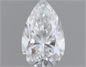 Natural Diamond 0.19 Carats, Pear with  Cut, D Color, VS2 Clarity and Certified by GIA