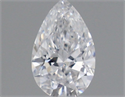 Natural Diamond 0.18 Carats, Pear with  Cut, D Color, VS2 Clarity and Certified by GIA