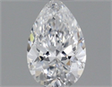 Natural Diamond 0.19 Carats, Pear with  Cut, D Color, SI1 Clarity and Certified by GIA