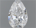Natural Diamond 0.19 Carats, Pear with  Cut, D Color, VS2 Clarity and Certified by GIA