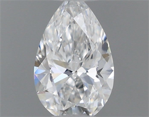 Picture of Natural Diamond 0.19 Carats, Pear with  Cut, D Color, VS2 Clarity and Certified by GIA