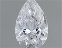 Natural Diamond 0.18 Carats, Pear with  Cut, D Color, SI1 Clarity and Certified by GIA