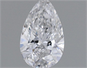 Natural Diamond 0.19 Carats, Pear with  Cut, D Color, SI1 Clarity and Certified by GIA