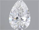 Natural Diamond 0.18 Carats, Pear with  Cut, E Color, VS2 Clarity and Certified by GIA