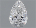 Natural Diamond 0.19 Carats, Pear with  Cut, E Color, VS2 Clarity and Certified by GIA