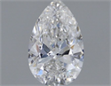 Natural Diamond 0.19 Carats, Pear with  Cut, E Color, VS2 Clarity and Certified by GIA