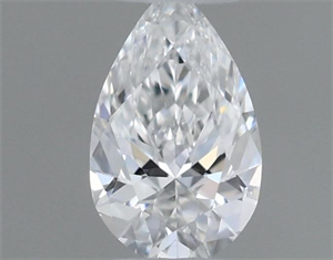 Picture of Natural Diamond 0.18 Carats, Pear with  Cut, E Color, VS2 Clarity and Certified by GIA