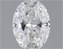 Natural Diamond 0.18 Carats, Oval with  Cut, F Color, SI1 Clarity and Certified by GIA
