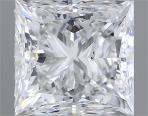 Picture of Natural Diamond 0.80 Carats, Princess with  Cut, D Color, SI2 Clarity and Certified by GIA