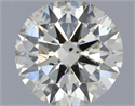 Natural Diamond 0.72 Carats, Round with Excellent Cut, J Color, SI1 Clarity and Certified by IGI