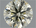 Natural Diamond 0.90 Carats, Round with Very Good Cut, K Color, SI2 Clarity and Certified by IGI