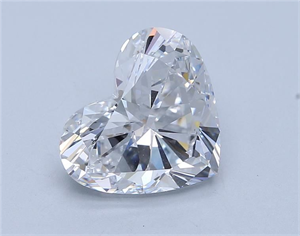 Picture of Natural Diamond 4.65 Carats, Heart with  Cut, D Color, IF Clarity and Certified by GIA