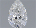 Natural Diamond 0.50 Carats, Pear with  Cut, E Color, VS1 Clarity and Certified by GIA