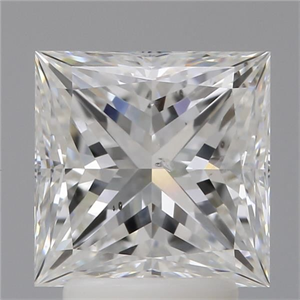 Foto Diamante Natural 3.02 quilates, Princesa , Color E, claridad SI2 y certificado GIA de