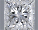 Natural Diamond 0.33 Carats, Princess with  Cut, F Color, VVS2 Clarity and Certified by GIA