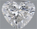 Natural Diamond 0.38 Carats, Heart with  Cut, F Color, VVS1 Clarity and Certified by GIA