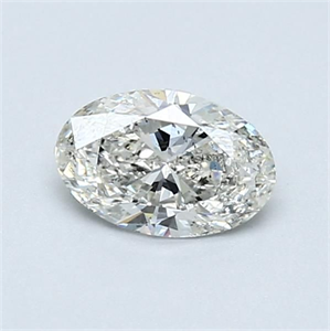 Foto Diamante Natural 0.50 quilates, Ovalado , Color H, claridad I1 y certificado GIA de