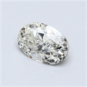 Natural Diamond 0.54 Carats, Oval with  Cut, L Color, I2 Clarity and Certified by GIA