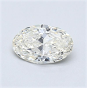 Natural Diamond 0.57 Carats, Oval with  Cut, J Color, VVS1 Clarity and Certified by GIA