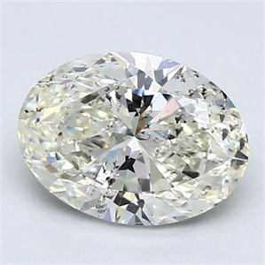 Picture of Natural Diamond 1.53 Carats, Oval with  Cut, K Color, SI2 Clarity and Certified by GIA